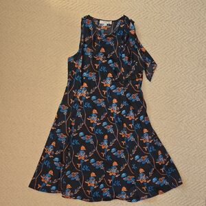 Thakoon Dress - Navy and Orange Floral